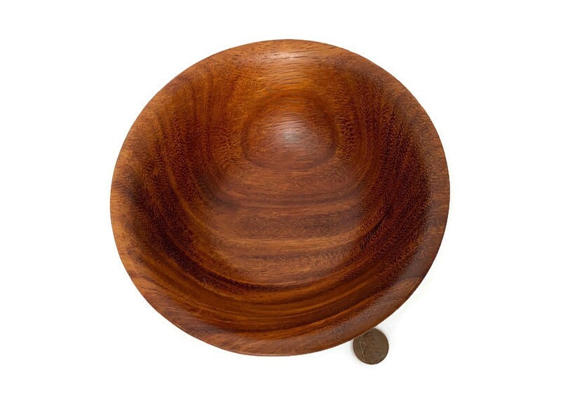 Vintage Turned Wood Small Bowl