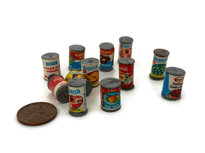 1970s Miniature Canned Food Containers