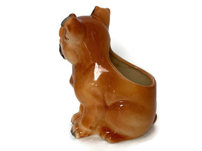 Midcentury Puppy Ceramic Planter by Lefton Japan