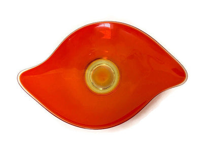 MCM Amberina Glass Dish by Viking Glass