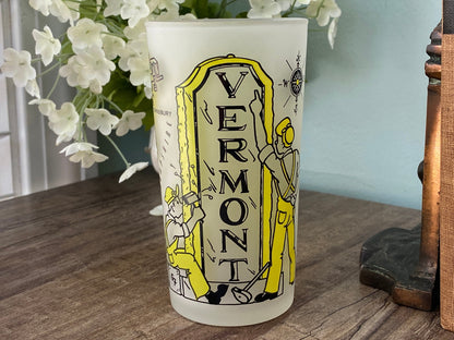 Midcentury Vermont Souvenir Glass by Gay Fad