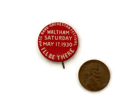 1930 Waltham Massachusetts Lapel Pin