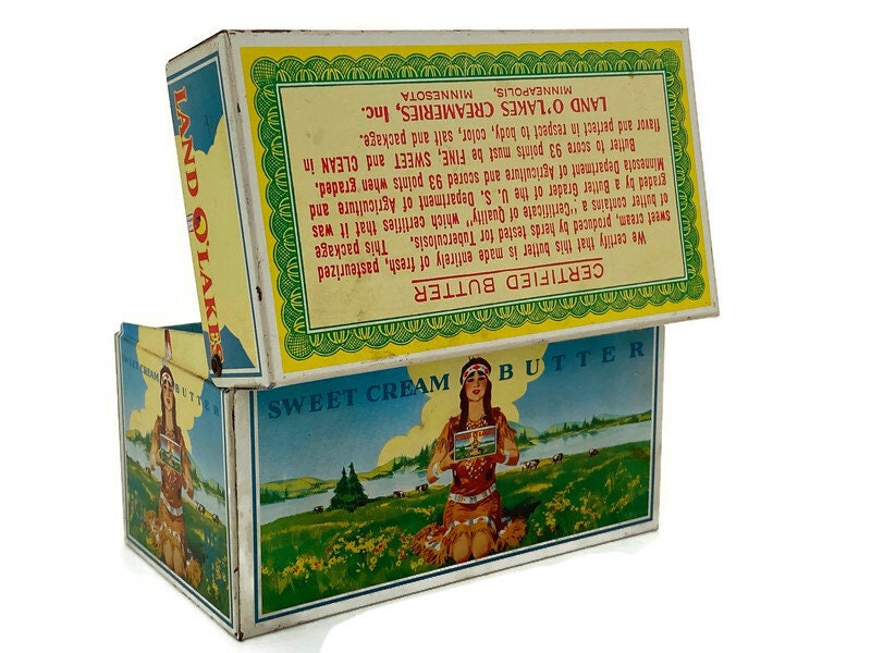 Vintage Land O'Lakes Butter Recipe Box and Cards