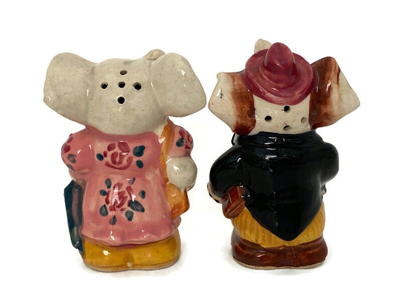 Midcentury Elephant Salt & Pepper Shakers