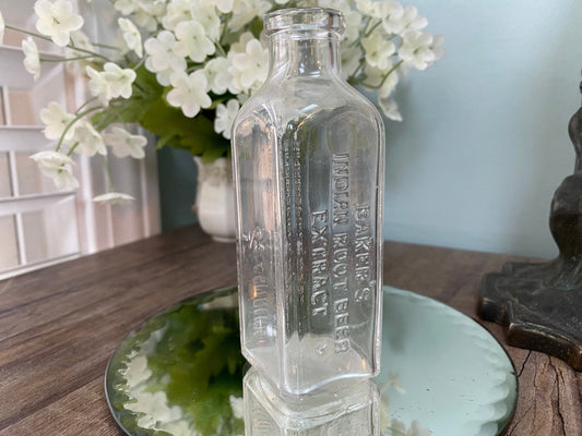 Vintage Baker's Indian Root Beer Extract Bottle