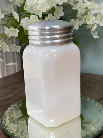 Vintage Milk Glass Flour Shaker