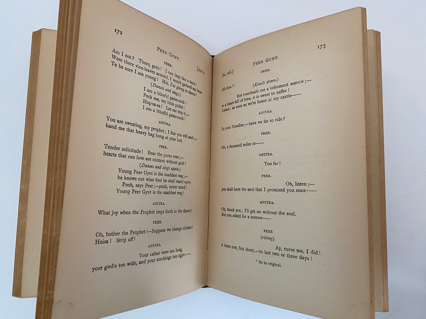 Antique Hardcover Book, Peer Gynt, A Dramatic Poem by Henrik Ibsen at Duckwells