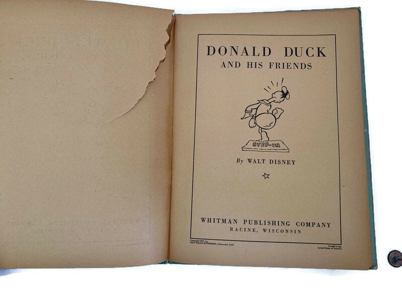 Vintage 1937 Donald Duck and his Friends Story Book