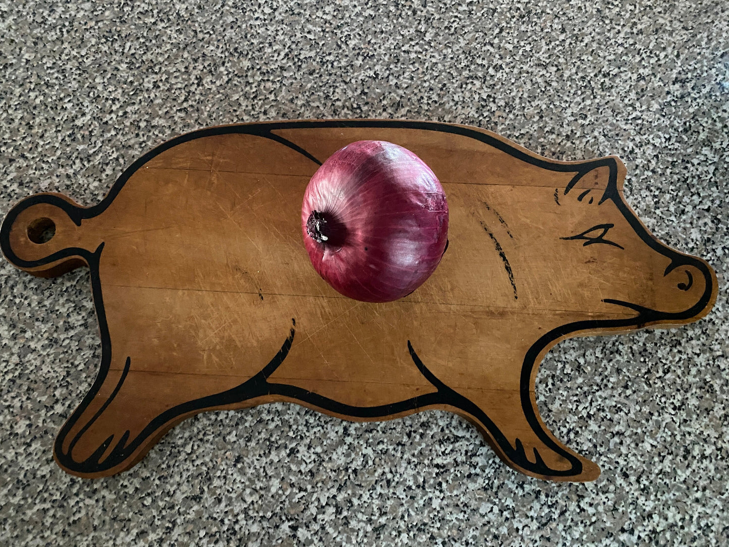Vintage Wood Pig Cutting Board