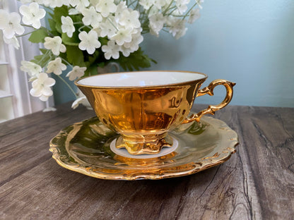 Vintage Gold Ceramic Tea Set