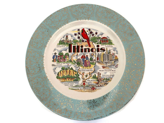 Midcentury Illinois Plate