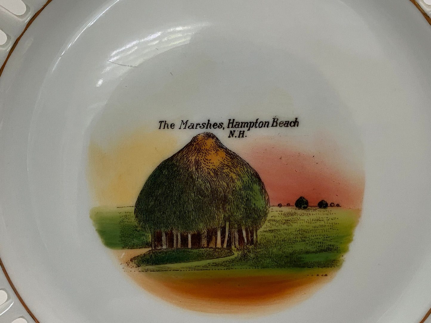 Antique Hampton Beach, NH Souvenir Dish