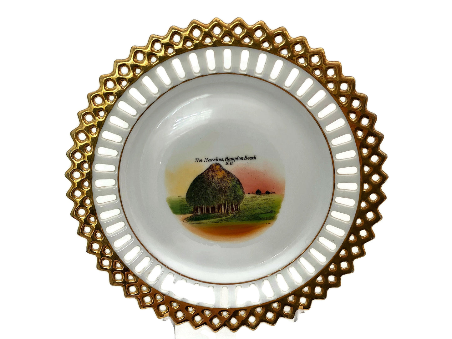Antique Hampton Beach, NH Souvenir Dish