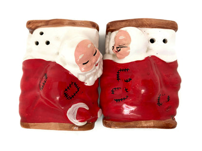 Midcentury Santa & Mrs. Claus Sleeping Salt & Peppers