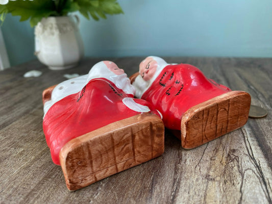 Midcentury Santa & Mrs. Claus Sleeping Salt & Peppers