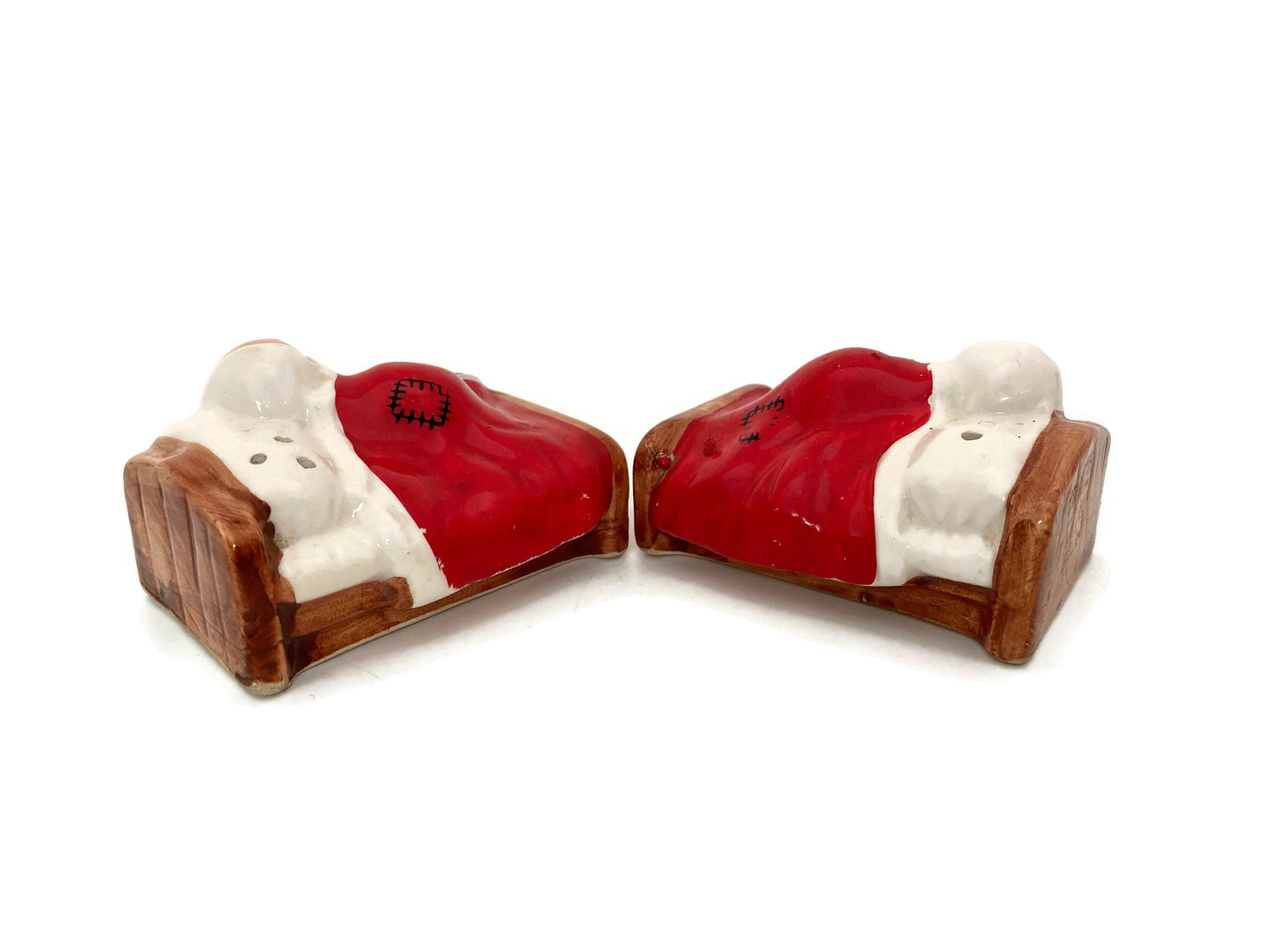 Midcentury Santa & Mrs. Claus Sleeping Salt & Peppers