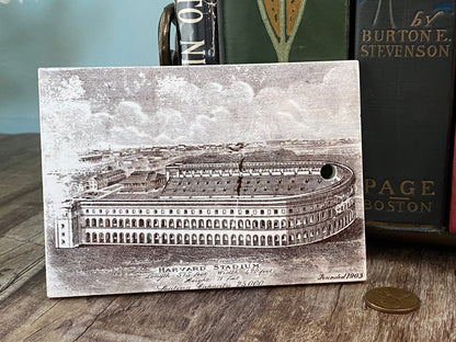 Antique Harvard Stadium Ceramic Calendar Tile