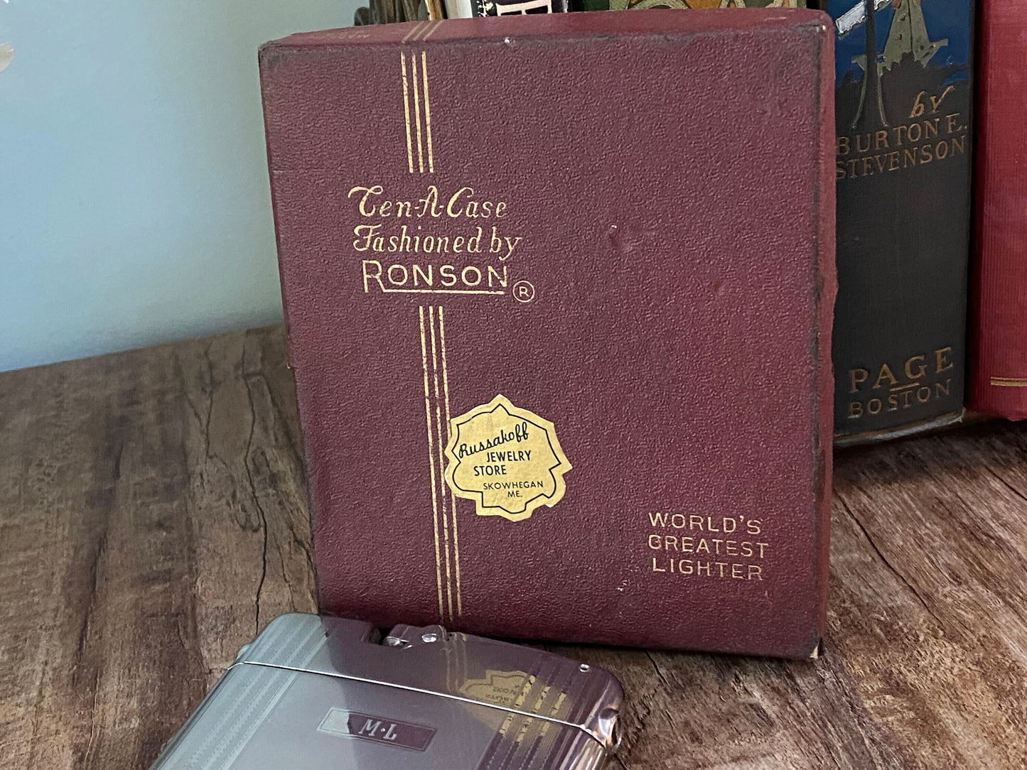 Vintage Ronson Lighter Case Ten A Case Combo