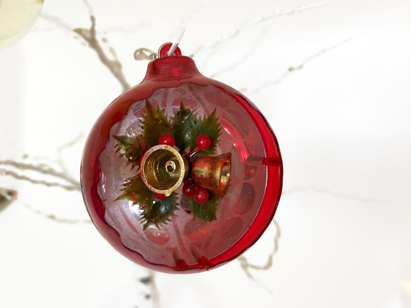 Midcentury Round Plastic JewelBrite Christmas Tree Ornaments