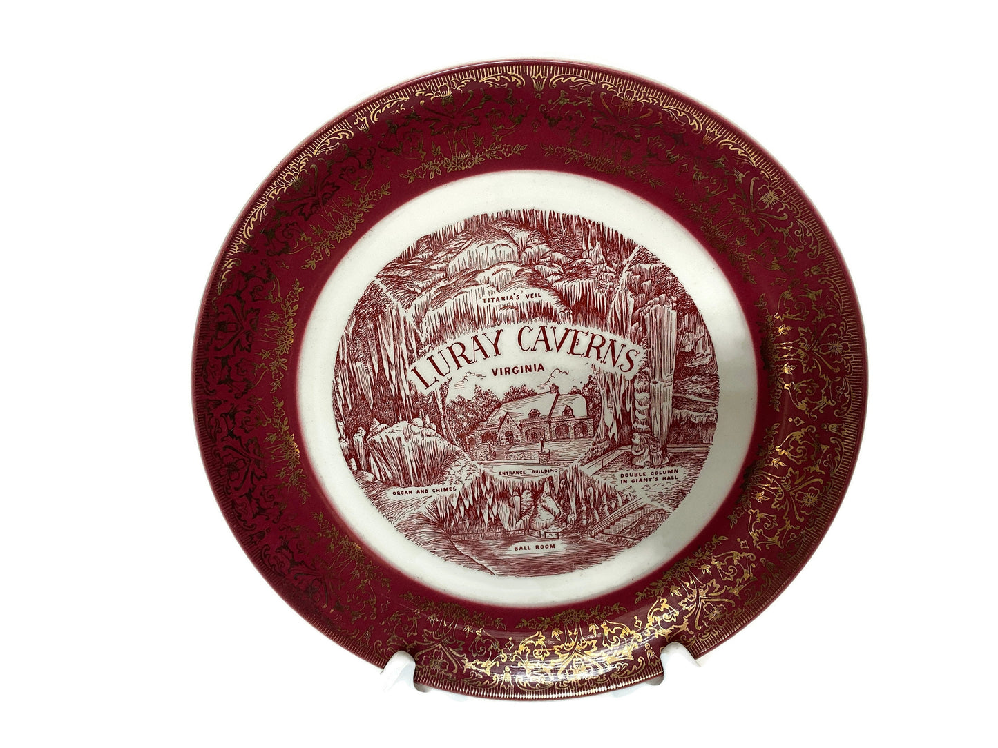 Vintage Luray Caverns Virginia Souvenir Plate
