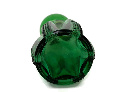 Midcentury Green Glass Christmas Oil Lamp