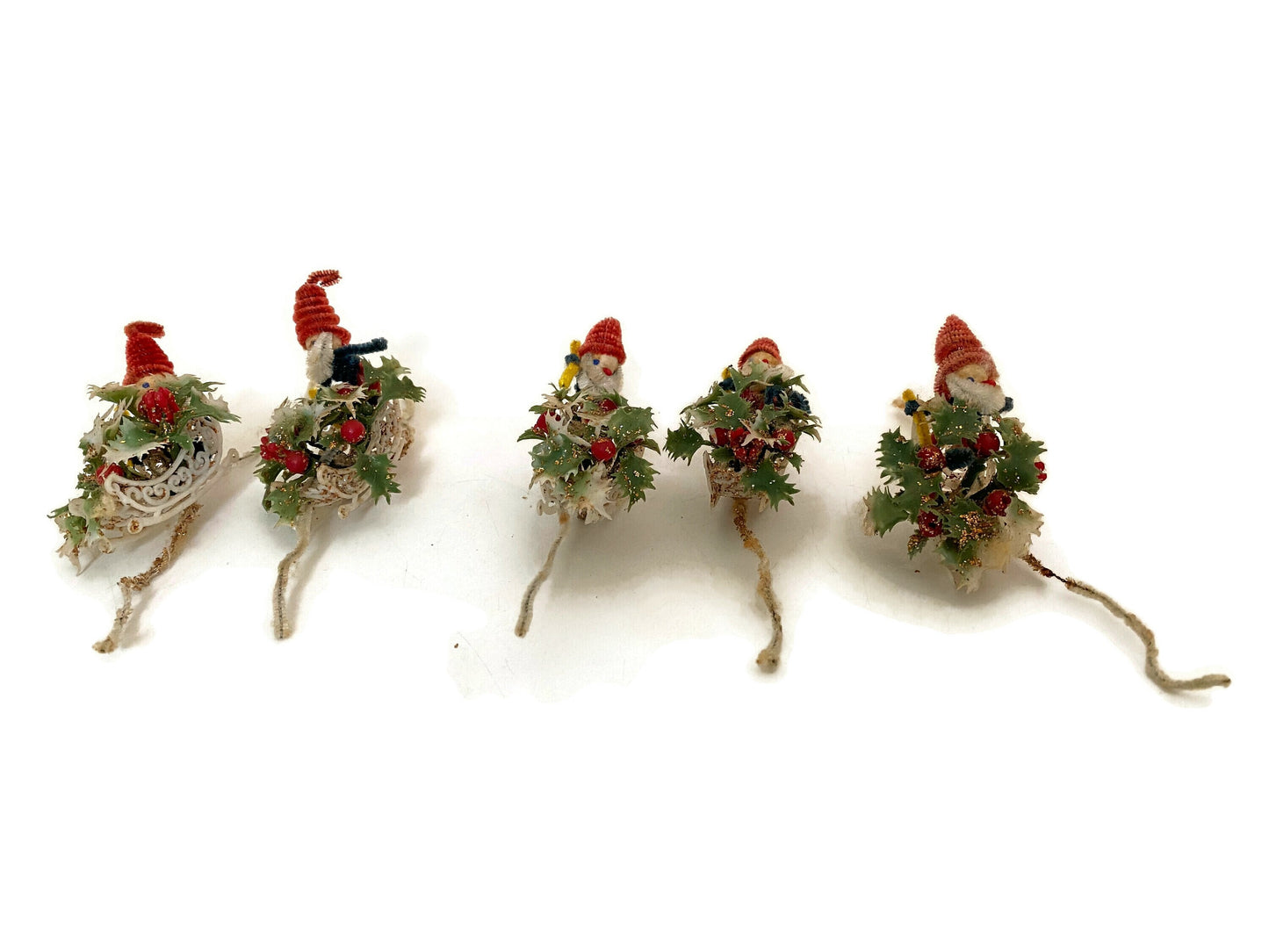 Midcentury Santa Christmas Decoration for Tree or Package Decor