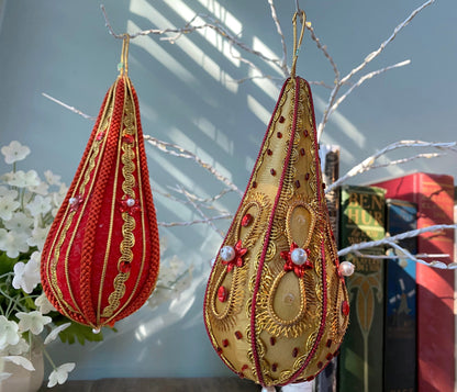 Midcentury Beaded Christmas Ornaments