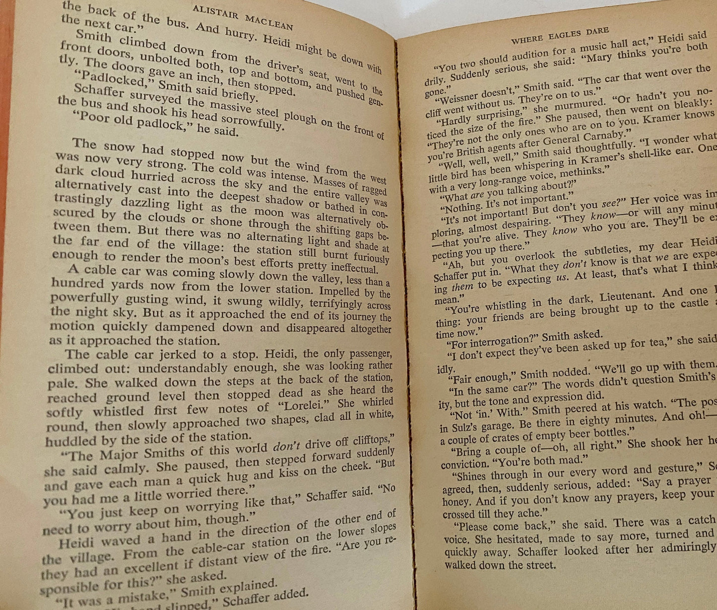 1968 Paperback Book, Where Eagles Dare by Alistair MacLean