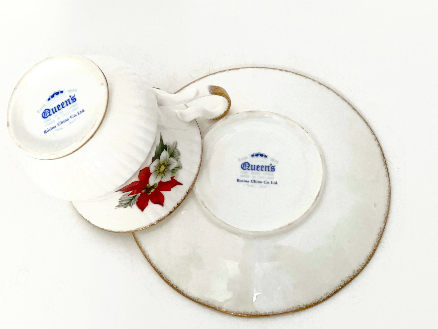 Vintage Christmas Cup and Saucer Set