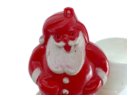 Midcentury Santa Claus Plastic Candy Container