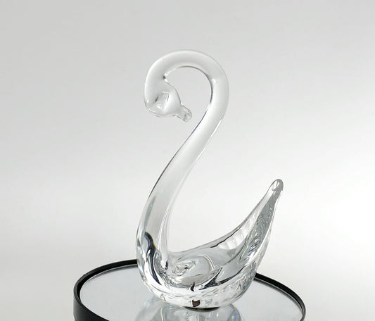 Vintage Crystal Swan by Pairpoint Glass
