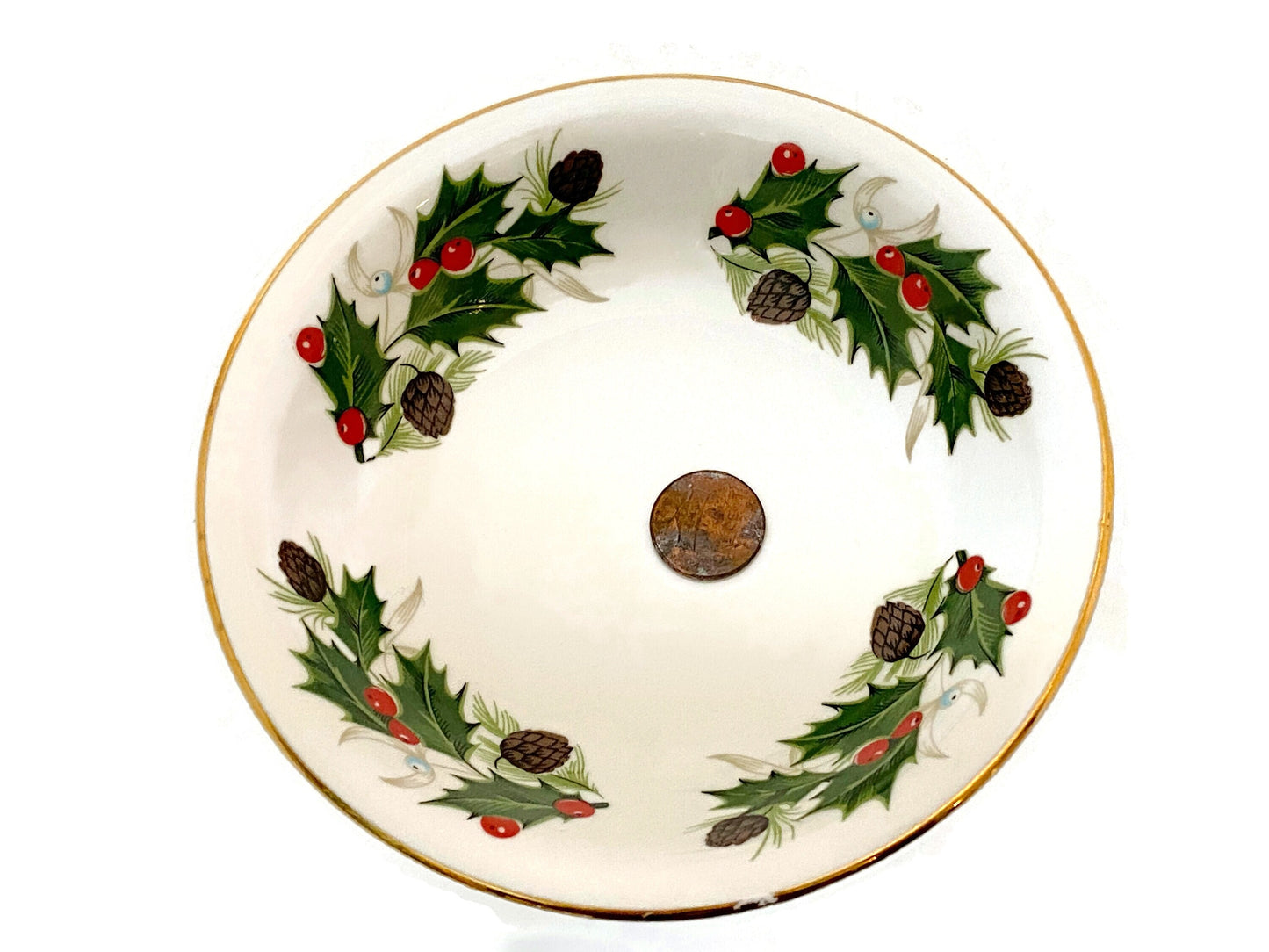 Vintage Small oyal Grafton Christmas Bowl
