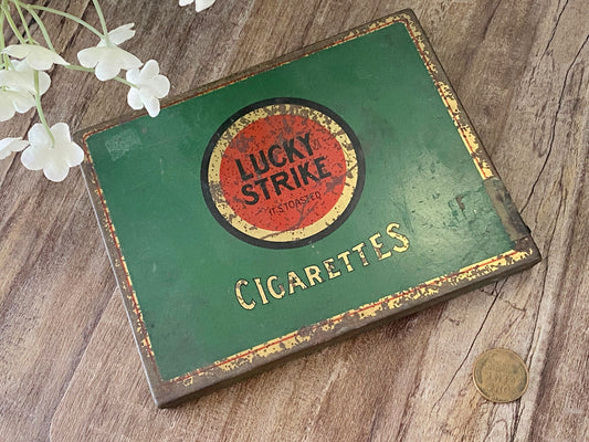Antique Lucky Strike Tobacco Cigarette Tin