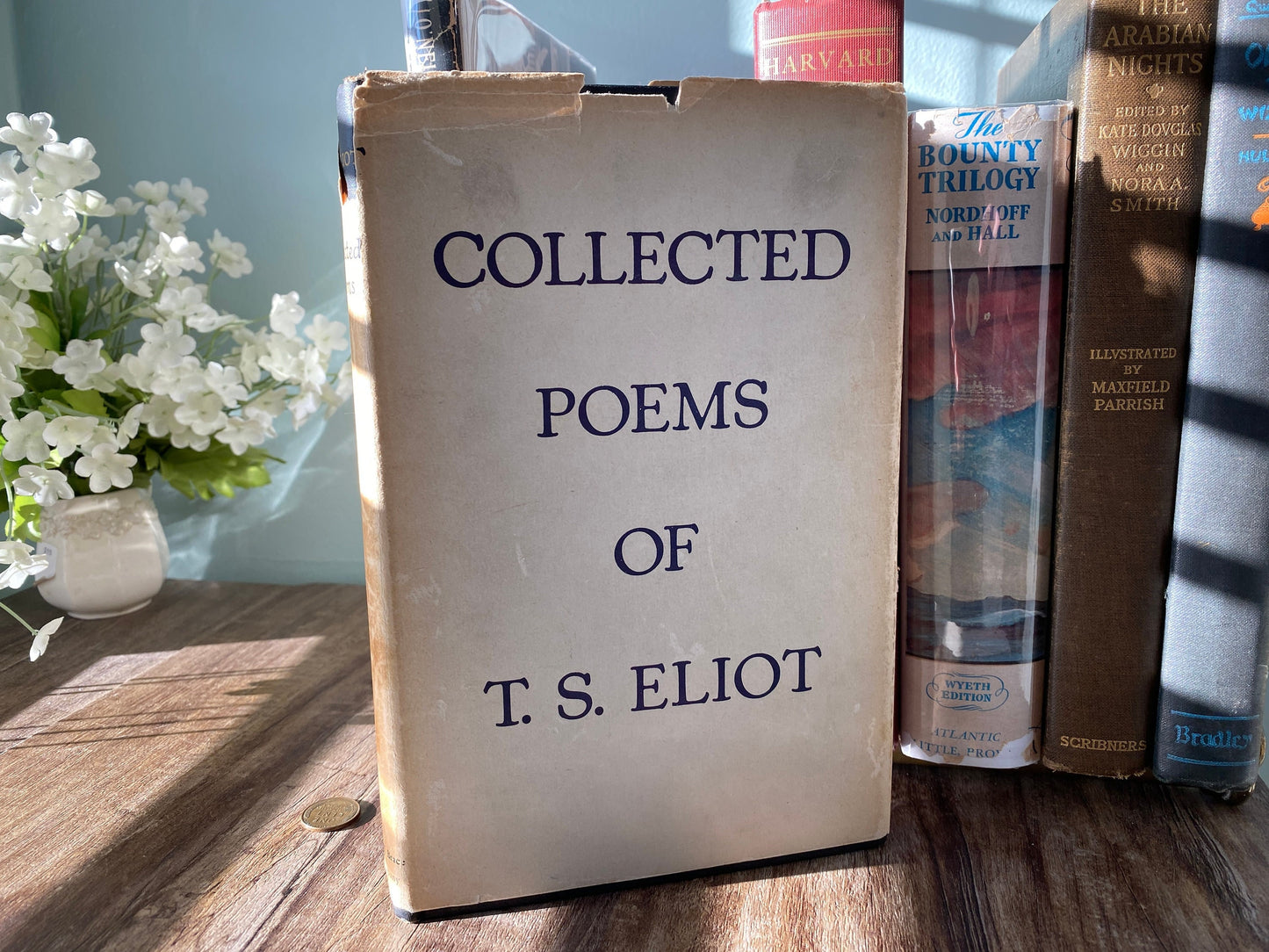Vintage Poetry Book Collected Poems of T.S. Eliot 1936 Edition