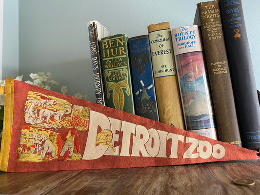 Vintage Detroit Zoo Felt Pennant