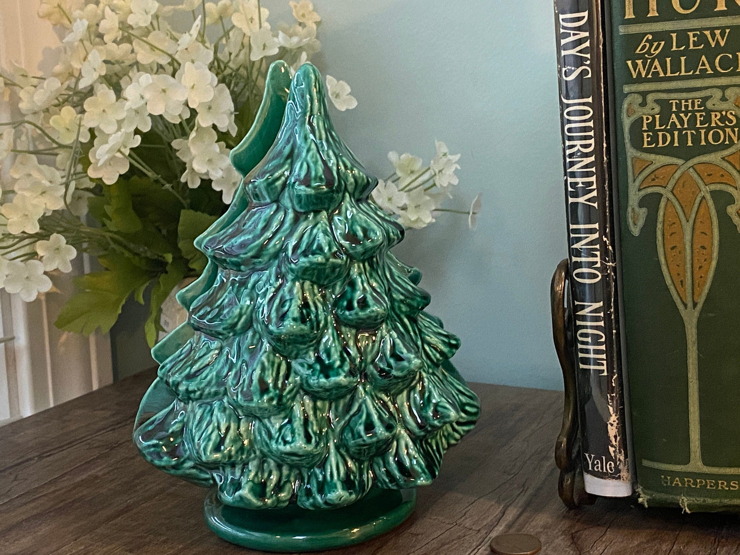 Midcentury Ceramic Christmas Tree Napkin Holder