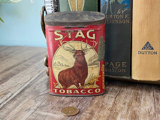 Antique Stag Pocket Tin