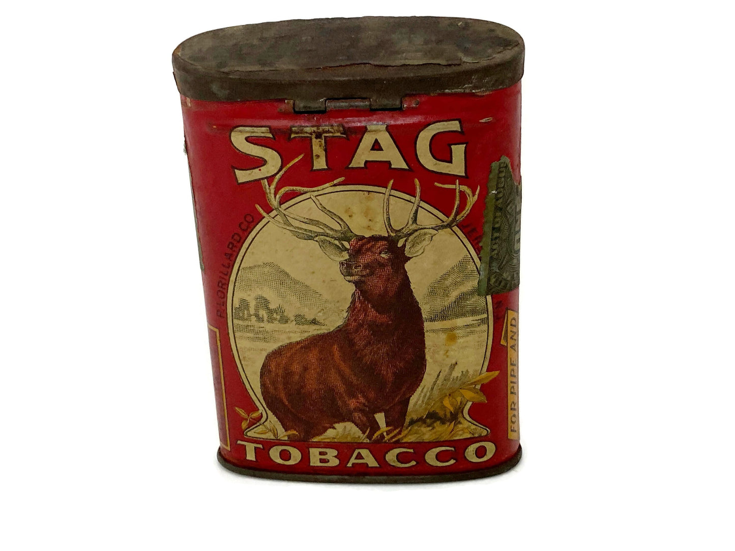 Antique Stag Pocket Tin
