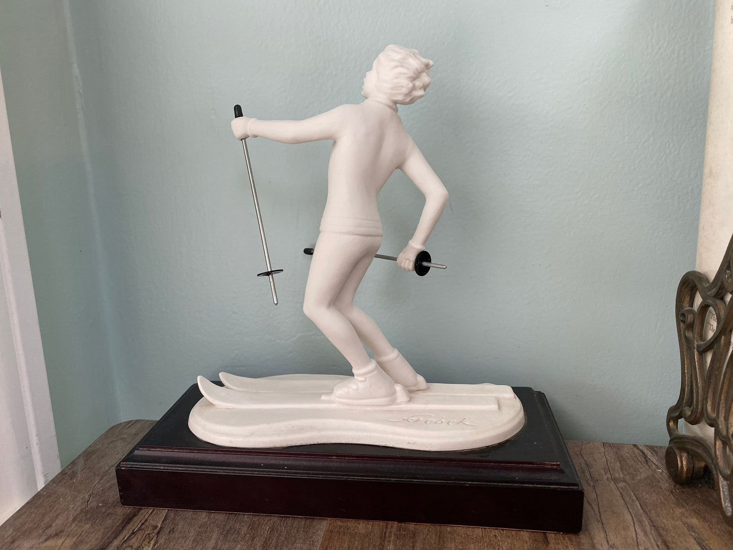 Vintage Goebel Skier Figurine