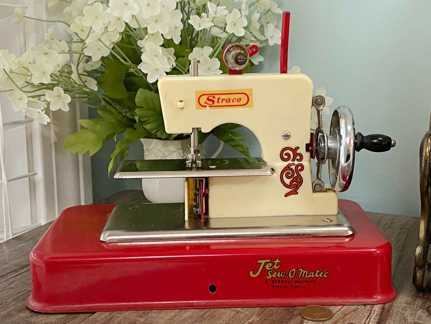 Vintage Toy Sewing Machine Childs Jet Sew O Matic