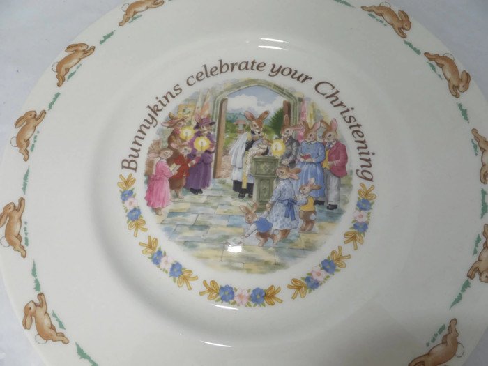 Royal Doulton Bunnykins Christening Plate - Duckwells
